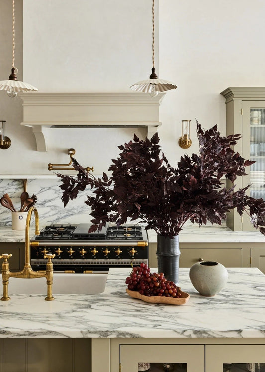 Plum Fake Cimicifuga Ramosa Leaves - 31"